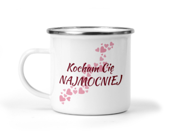 Kubek metalowy z nadrukiem Walentynki 30