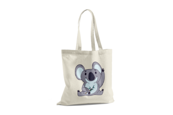 Uśmiechnięta koala – beżowa torba bawełniana z nadrukiem